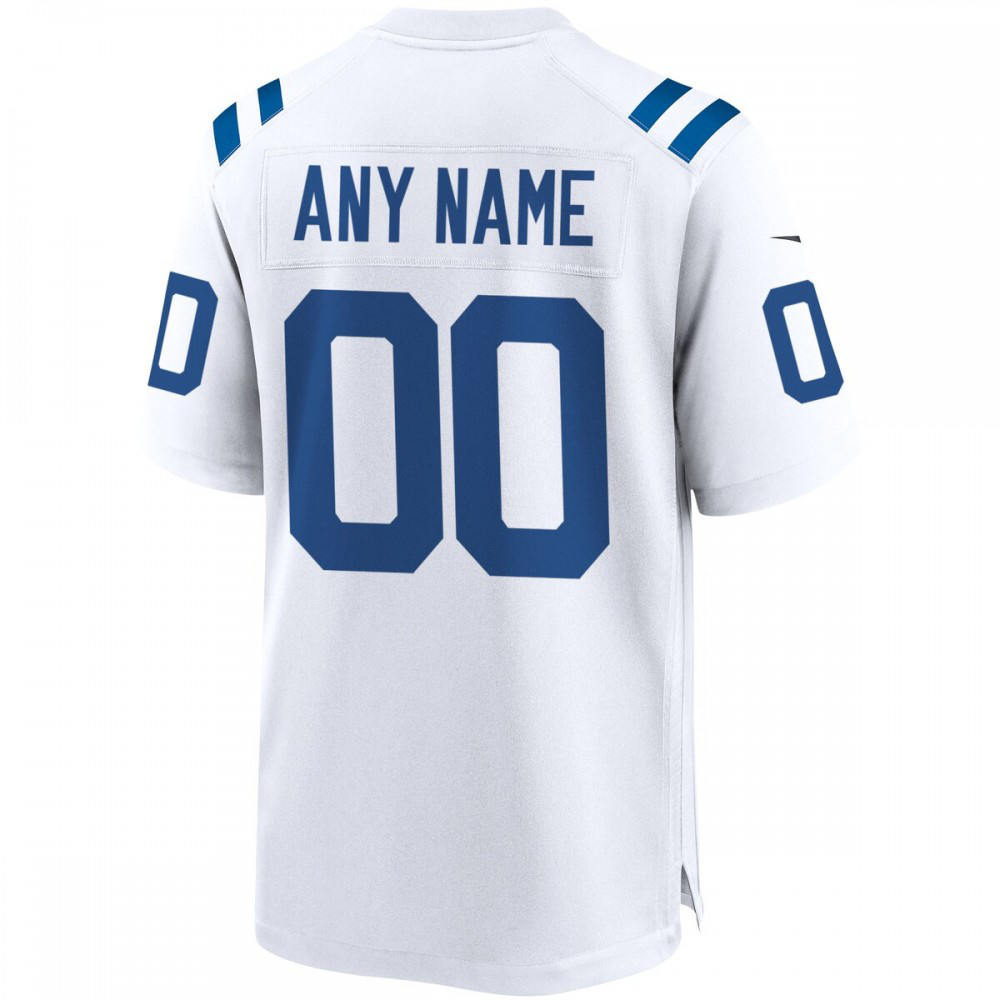 Indianapolis Colts Nike Custom Game Jersey - White-GridironStore